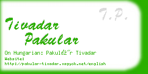 tivadar pakular business card